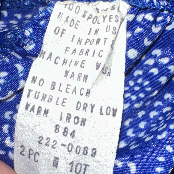 Vintage Blue & White Floral Skirt Set - Picture 13 of 13